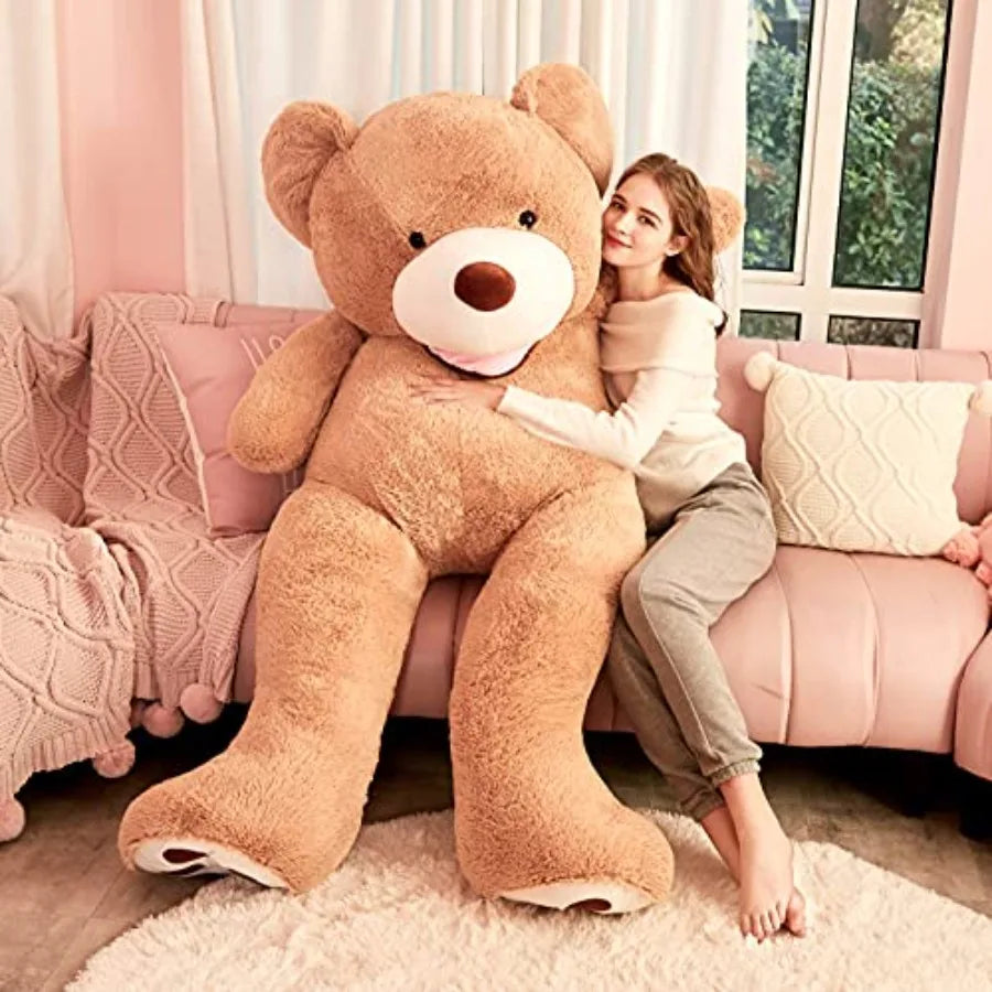 IKASA Giant Teddy Bear Plush Toy Stuffed Animal Brown 78 Inches Soft Fluffy Large Size for Home Decor Gift
