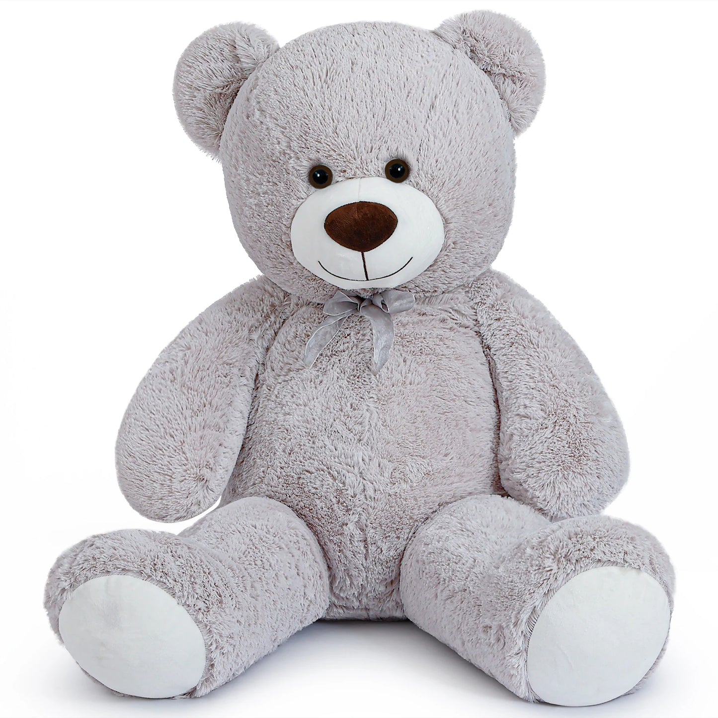 SNOWOLF Giant Teddy Bear Stuffed Animal 43.3in Cute Brown/Beige Valentine's Bear for Girlfriend Boyfriend Mom Birthday