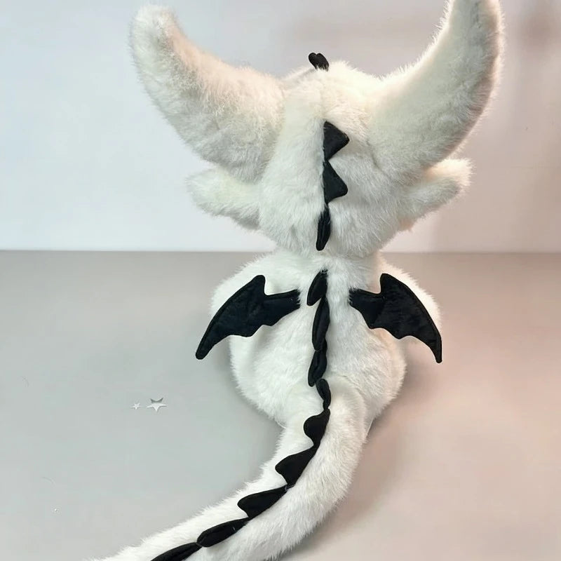 1pcs2026 Plush Toys for Dogs, Cute Fantasy Beast Devil Little Flying Dragon Dog Plush Toy, Little White Dragon Dog Plush Toy, wi