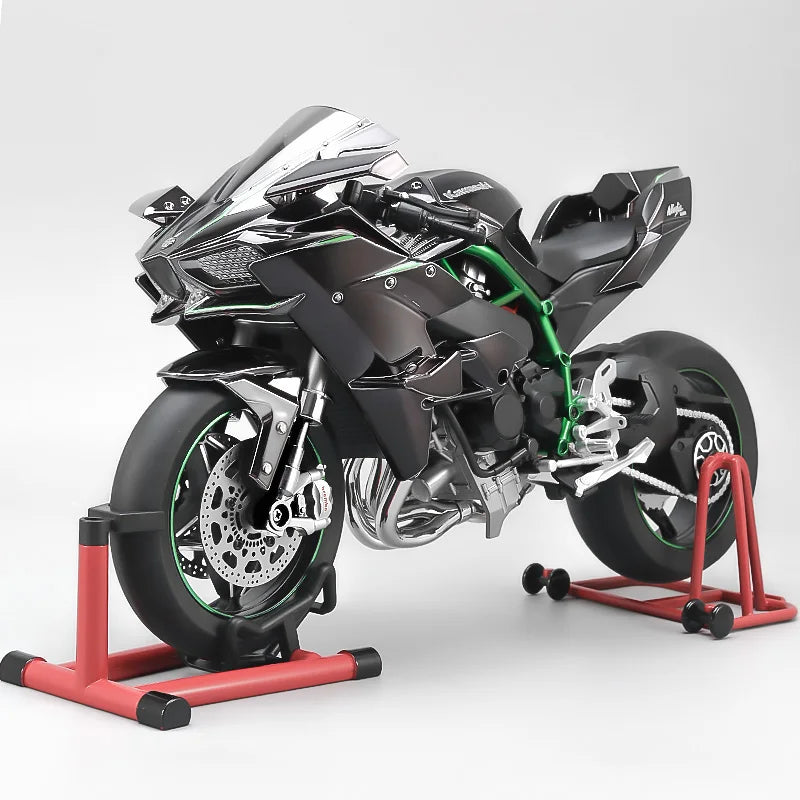 Spray 1:6 Kavvasaki Racing Ninja 500 H2R Motorcycle Simulation Sound Light   Fast And Furious Kid Gift Collection  value Display