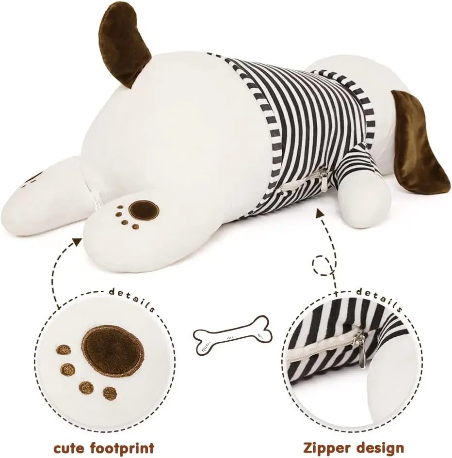 MorisMos 27.5” Large Stuffed Dog Plush Soft Hugging Pillow Cute Animal Body Pillow for Adults Kids Boys Girls