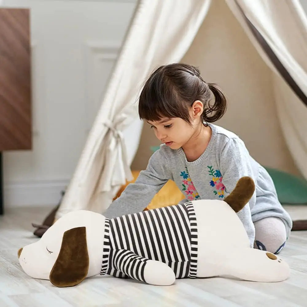 MorisMos 27.5” Large Stuffed Dog Plush Soft Hugging Pillow Cute Animal Body Pillow for Adults Kids Boys Girls