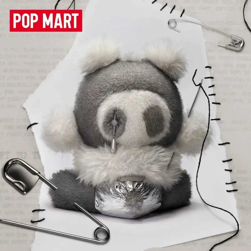 POP MART SKULLPANDA Punk Panda Plush Doll Series Mystery Box Genuine Blind Box Guess Toys Bag Ornament Figurines Home Decor