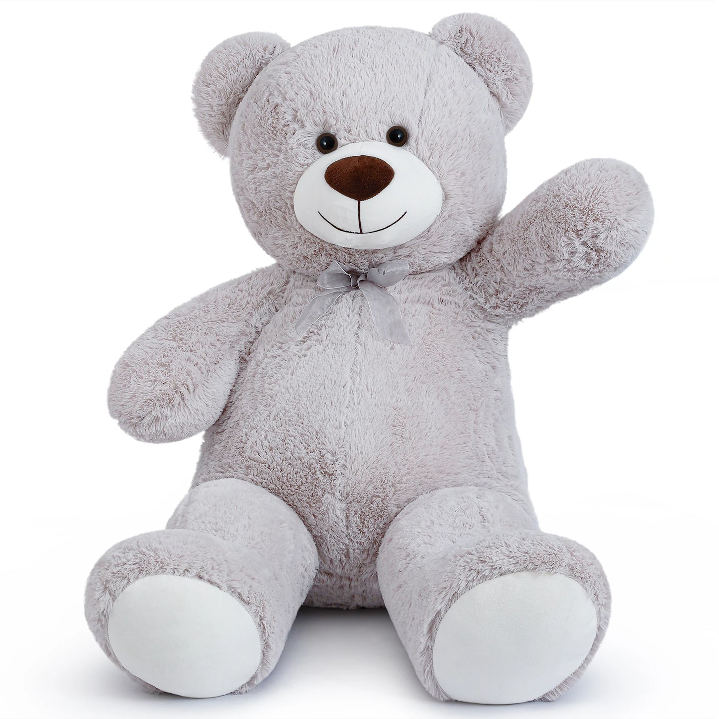 SNOWOLF Giant Teddy Bear Stuffed Animal 43.3in Cute Brown/Beige Valentine's Bear for Girlfriend Boyfriend Mom Birthday