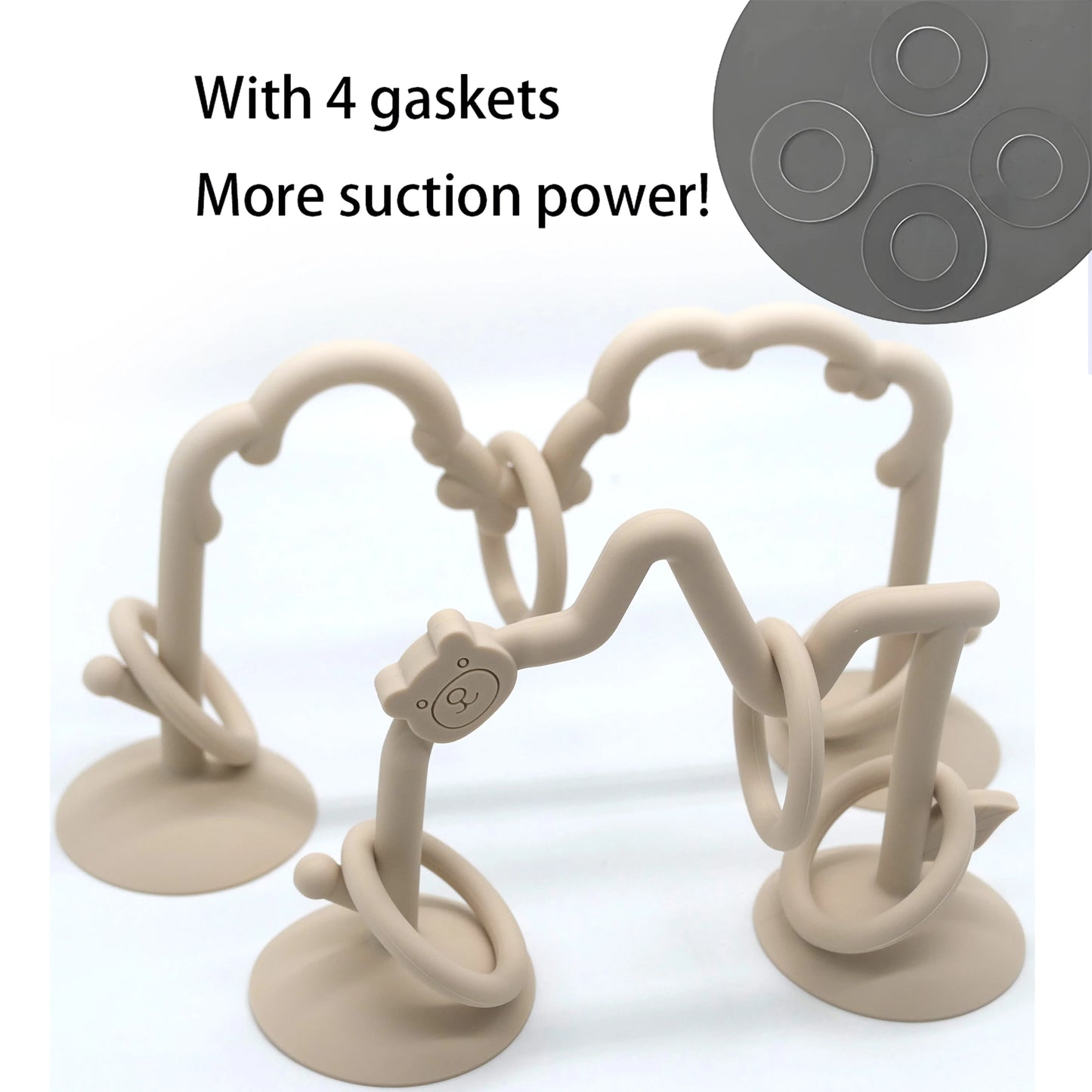 Silicone Toy High Chair Bead Stringing Educational Montessori Concept Stress Relief Children's Gift
