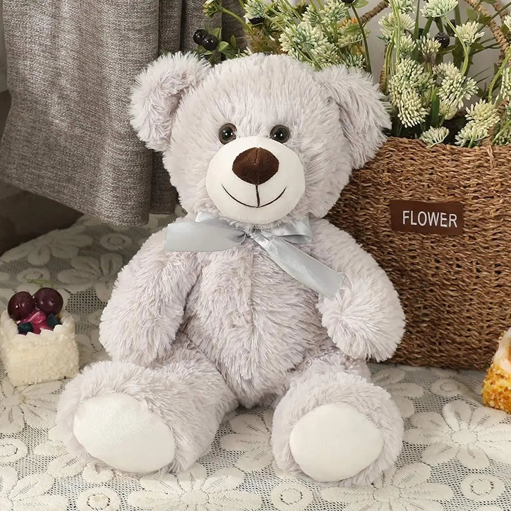 MaoGoLan Teddy Bear 13.5 Inch Stuffed Animals Plush Toys 3 Gray Stuffed Bears for Girls