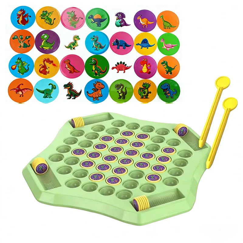 Kids Memory Game Board Chess 54 Cards Animal Fruit Flip Chess Educational Logical Thinking Learning Toy for 2-4 Players