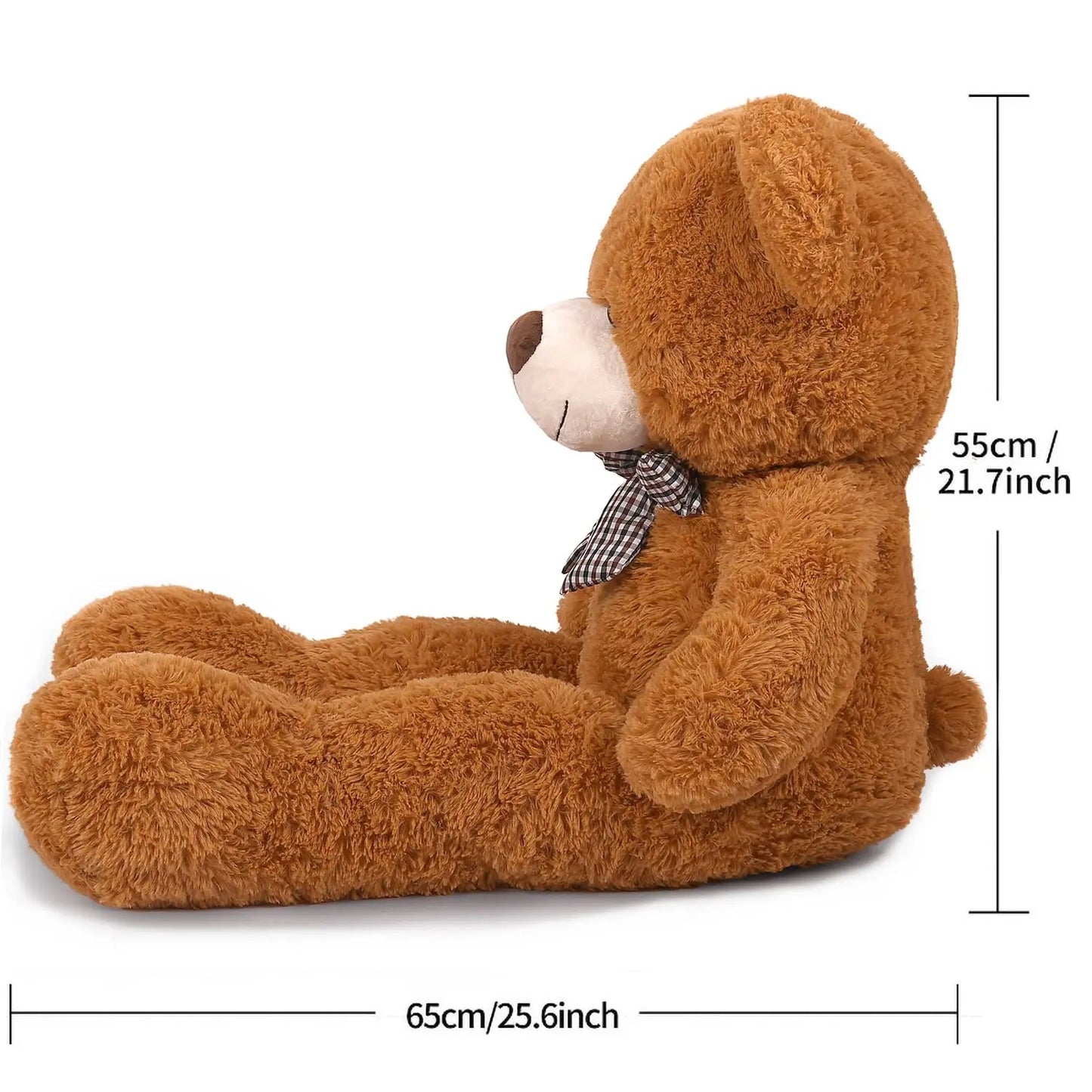SNOWOLF Giant Teddy Bear Stuffed Animal 43.3in Cute Brown/Beige Valentine's Bear for Girlfriend Boyfriend Mom Birthday