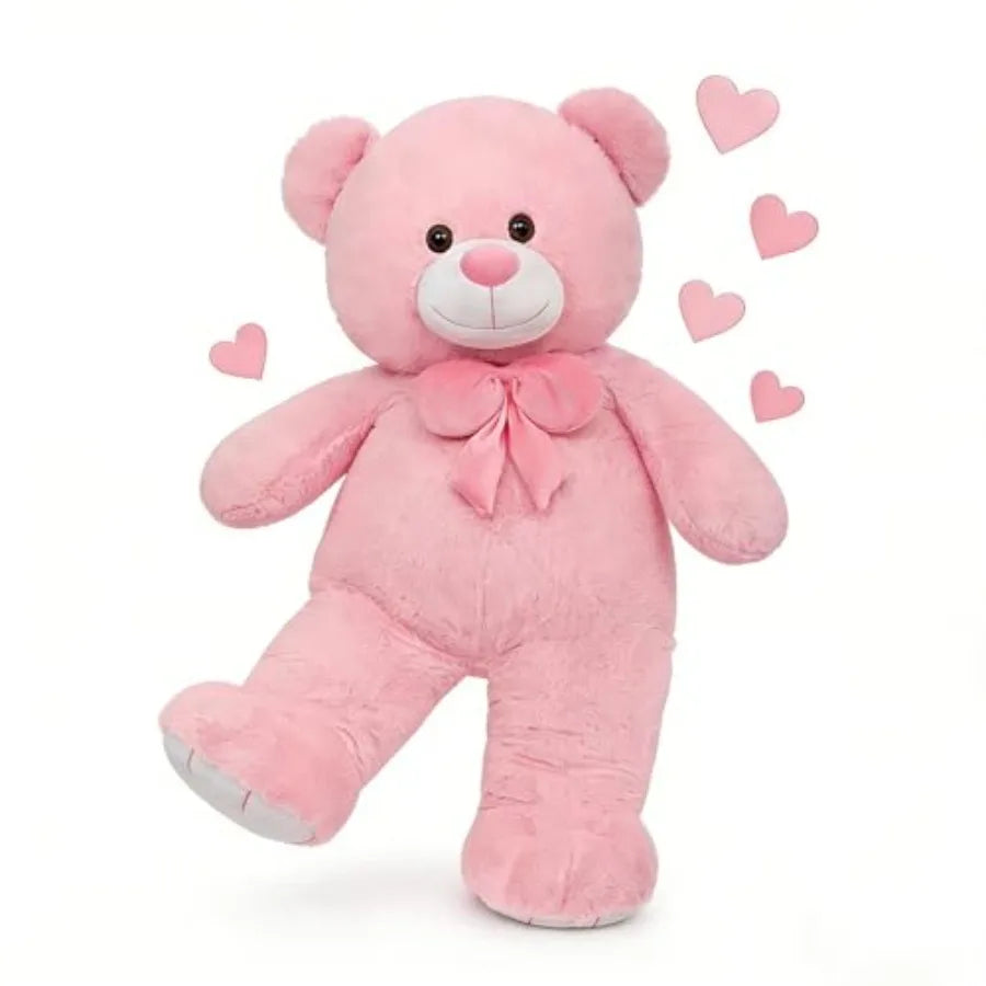 59 Giant Pink Teddy Bear Stuffed Animal Cuddly Plush Toy for Valentines Day Birthday Gift Baby Shower Decor Soft Classic Teddy