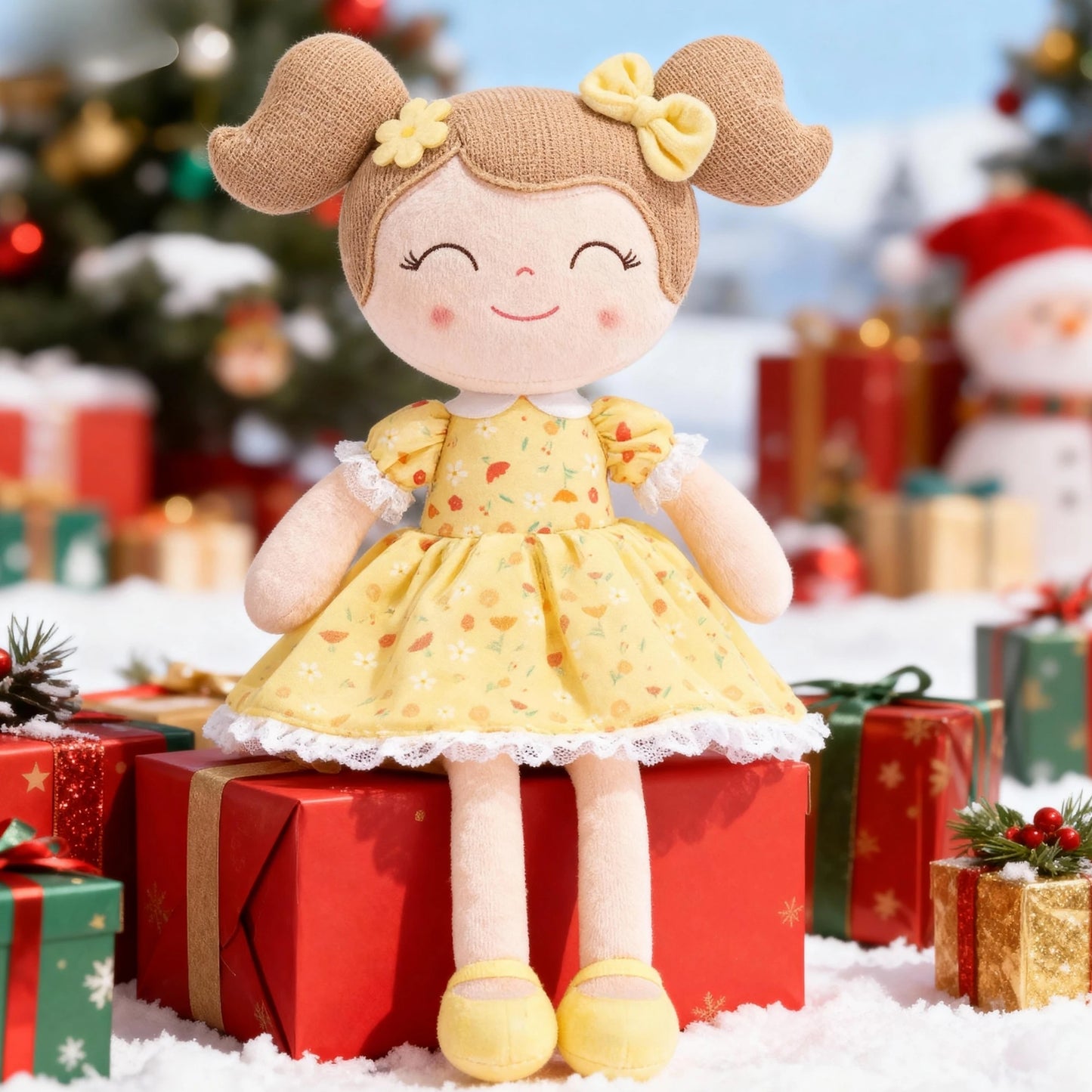 NEW Gloveleya Christmas  Plush Doll Baby Dolls, Soft Plush Princess Plush Toys, Ideal Christmas Gift Baby's first Birthday Gift