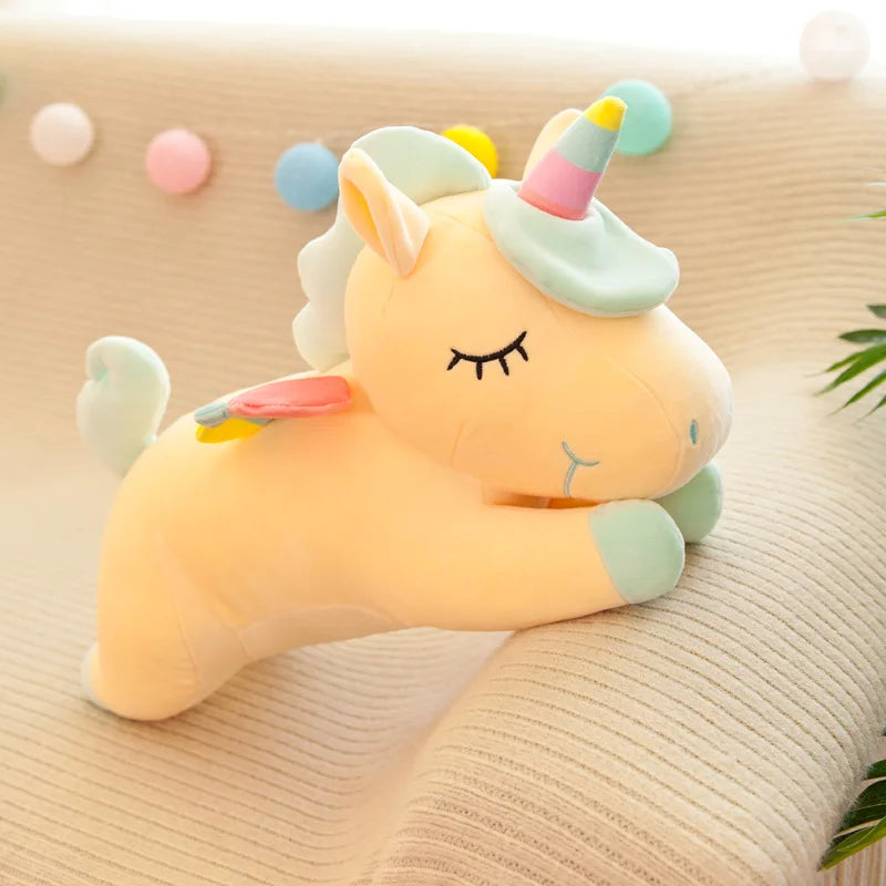25cm-35CM Kawaii Giant Unicorn Plush Toy Soft Stuffed Unicorn Soft Dolls Animal Horse Toys For Children Pillow Birthday Gifts