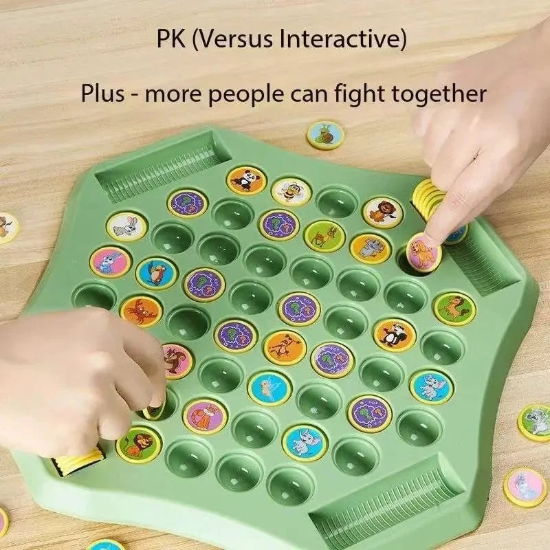 Kids Memory Game Board Chess 54 Cards Animal Fruit Flip Chess Educational Logical Thinking Learning Toy for 2-4 Players