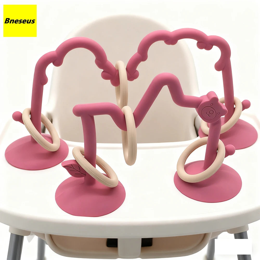 Silicone Toy High Chair Bead Stringing Educational Montessori Concept Stress Relief Children's Gift