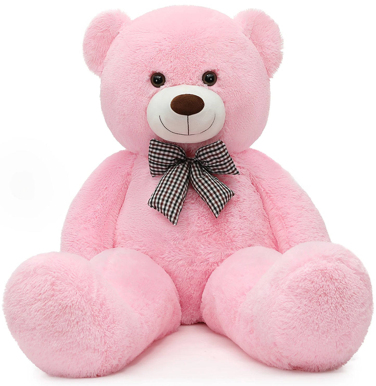 MorisMos Pink Giant Teddy Bear 4 Feet, Lovely 47inch Classic Stuffed Animals Plush, Daughter Girlfriend Birthday Gift for Lover,
