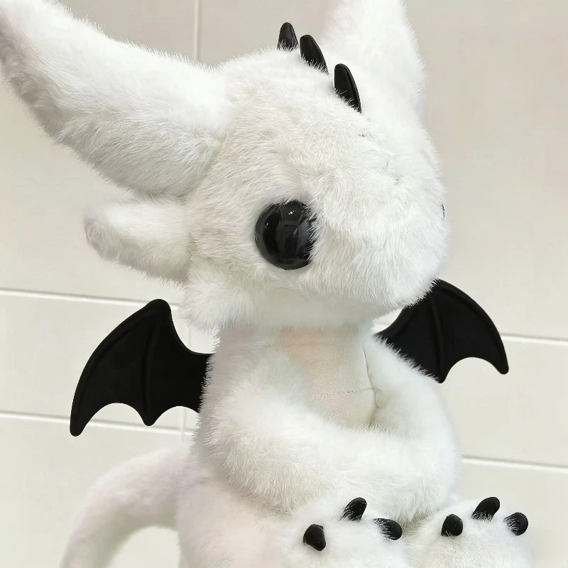 1pcs2026 Plush Toys for Dogs, Cute Fantasy Beast Devil Little Flying Dragon Dog Plush Toy, Little White Dragon Dog Plush Toy, wi