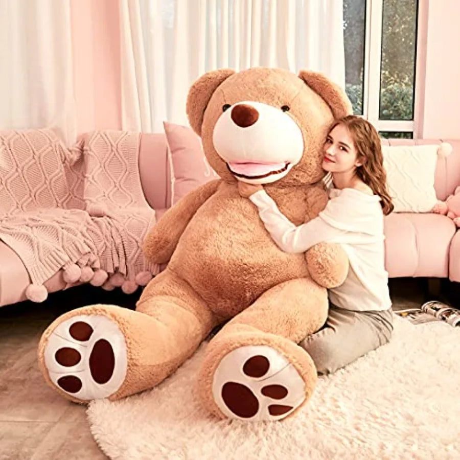 IKASA Giant Teddy Bear Plush Toy Stuffed Animal Brown 78 Inches Soft Fluffy Large Size for Home Decor Gift