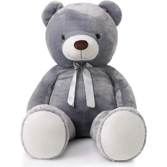 Giant Grey Teddy Bear 47 inch 4 feet Large Stuffed Animal for Girlfriend Soft Plush Toy with Cozy Huggable Design
