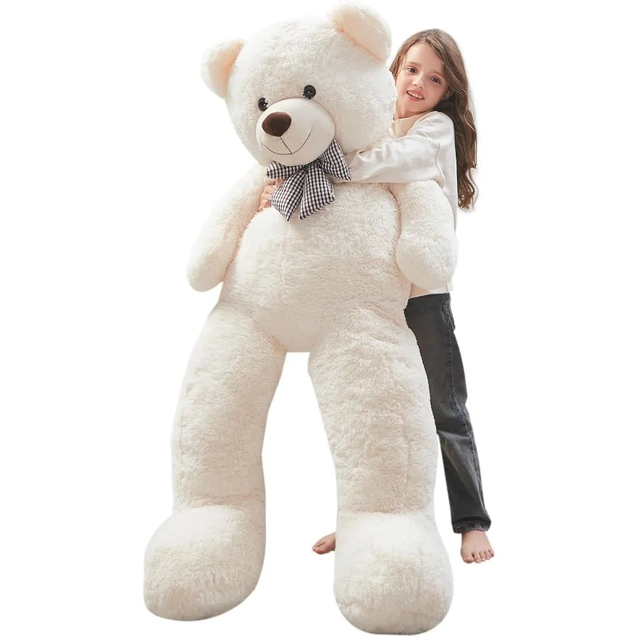 MorisMos Big Teddy Bear 55inch Large Teddy Bear Plush Lifesize Stuffed Animals Gifts for Girlfriend Boyfriend White