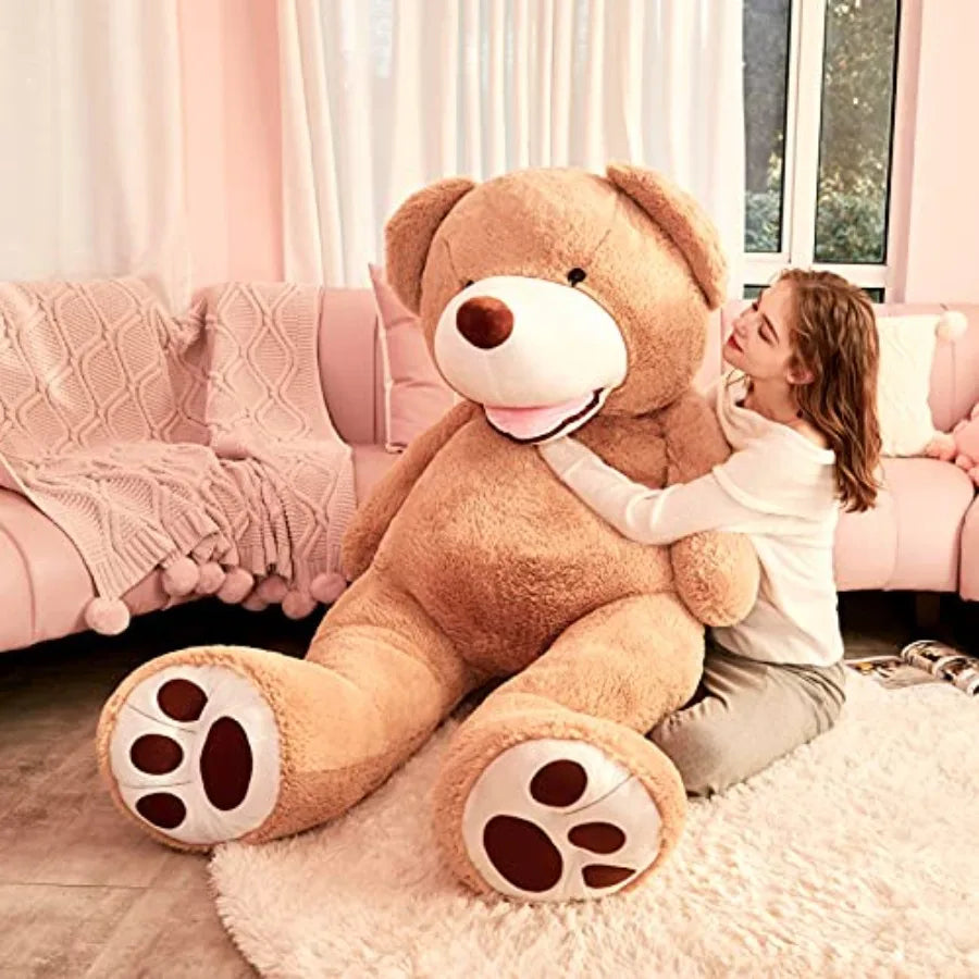 IKASA Giant Teddy Bear Plush Toy Stuffed Animal Brown 78 Inches Soft Fluffy Large Size for Home Decor Gift