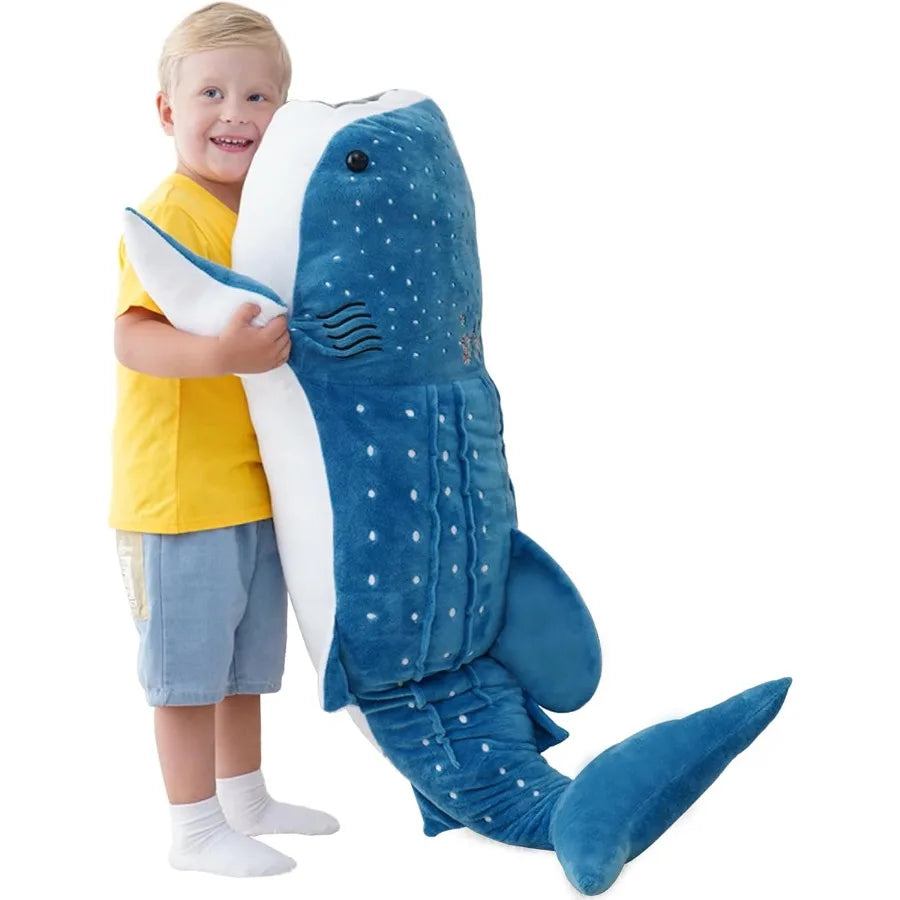 39 Inch Whale Shark Stuffed Animal Giant Plush Shark Pillow Toy Realistic Big Whale Shark Plushie for and Ocean Lovers Large Cu