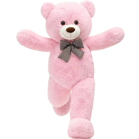 MorisMos Pink Giant Teddy Bear 4 Feet, Lovely 47inch Classic Stuffed Animals Plush, Daughter Girlfriend Birthday Gift for Lover,