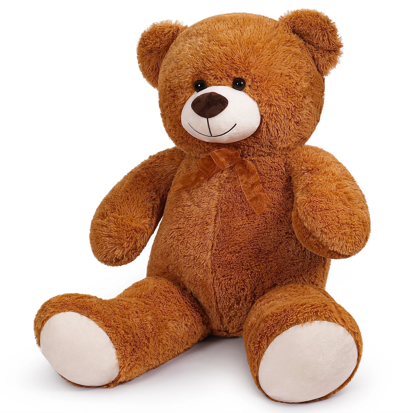 SNOWOLF Giant Teddy Bear Stuffed Animal 43.3in Cute Brown/Beige Valentine's Bear for Girlfriend Boyfriend Mom Birthday