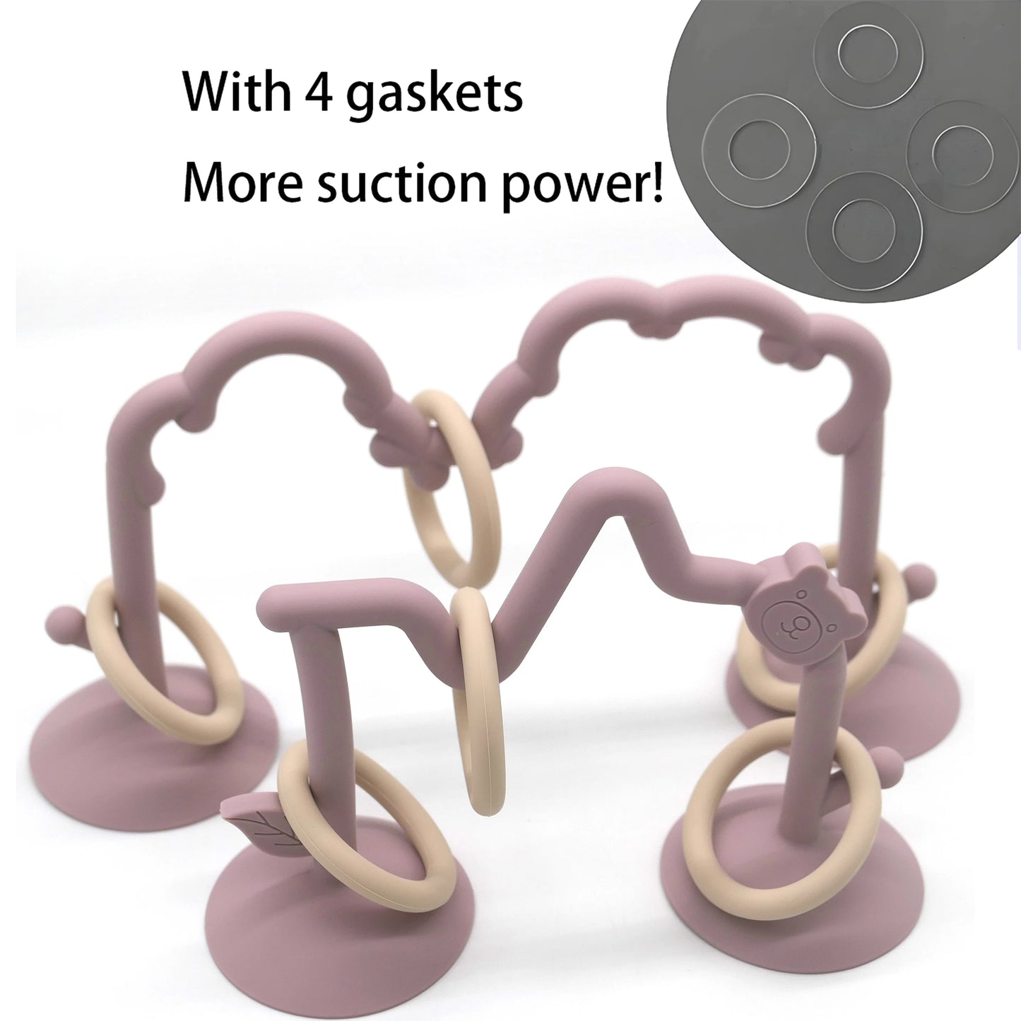 Silicone Toy High Chair Bead Stringing Educational Montessori Concept Stress Relief Children's Gift
