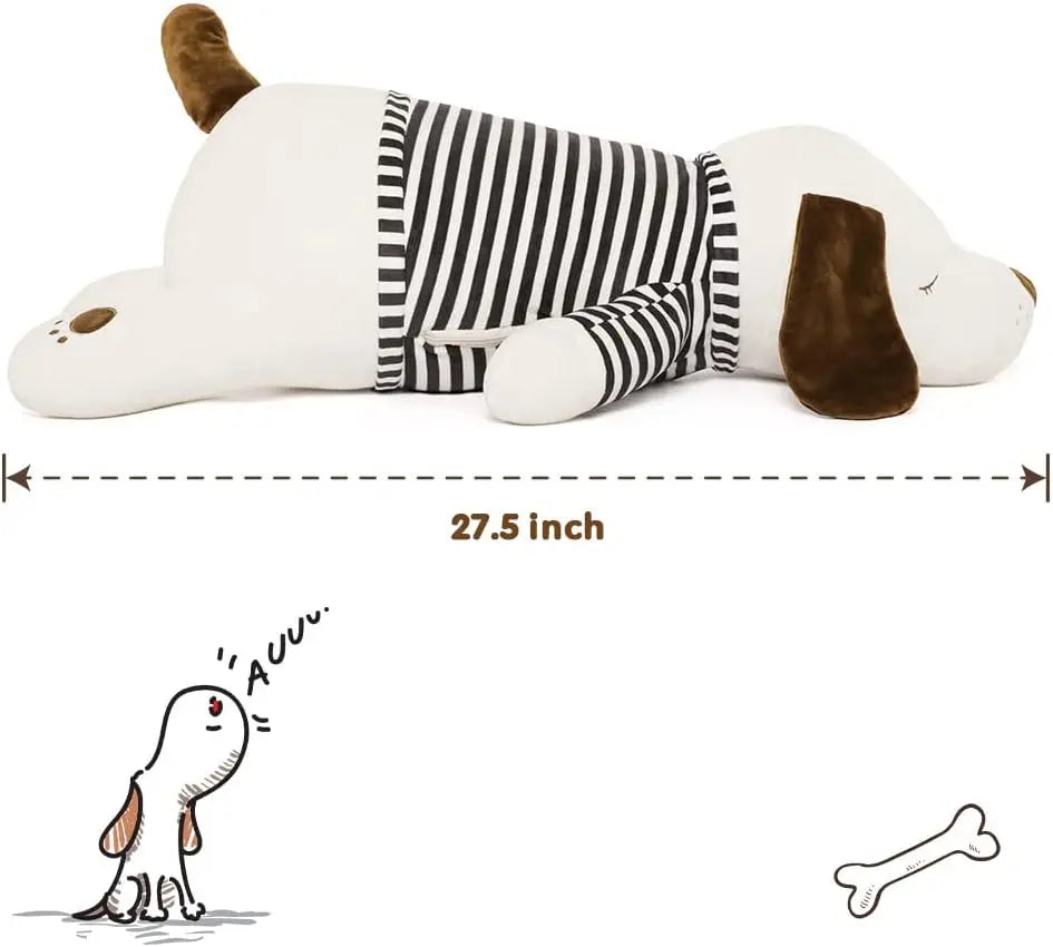 MorisMos 27.5” Large Stuffed Dog Plush Soft Hugging Pillow Cute Animal Body Pillow for Adults Kids Boys Girls