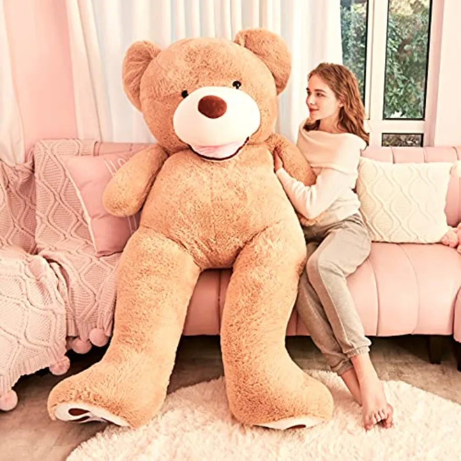 IKASA Giant Teddy Bear Plush Toy Stuffed Animal Brown 78 Inches Soft Fluffy Large Size for Home Decor Gift