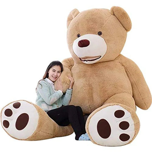 IKASA Giant Teddy Bear Plush Toy Stuffed Animal Brown 78 Inches Soft Fluffy Large Size for Home Decor Gift