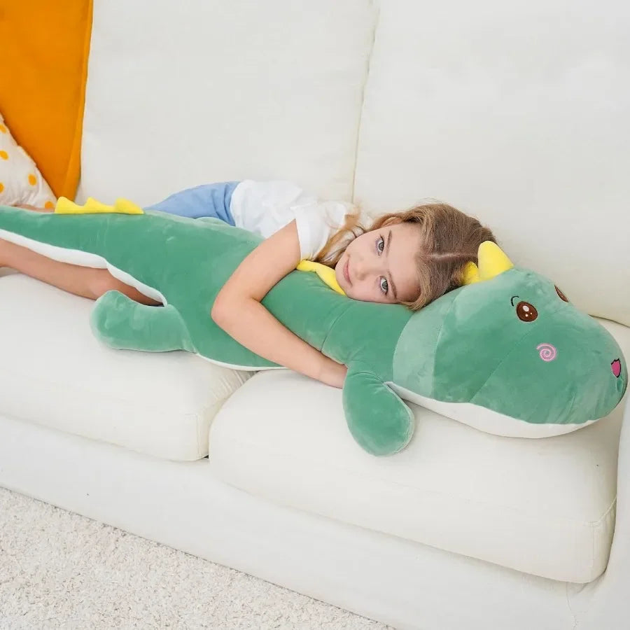 40 inch Giant Dinosaur Soft Body Pillow Plush Dino Toys Cute Big 3.3 Feet Dinosaur Stuffed Animals in Pastel Colors Soft and Hu