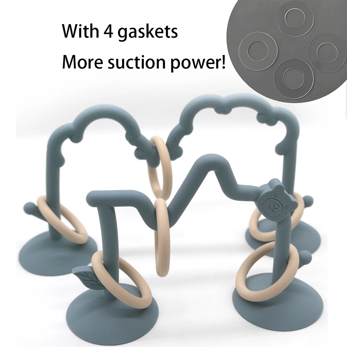 Silicone Toy High Chair Bead Stringing Educational Montessori Concept Stress Relief Children's Gift